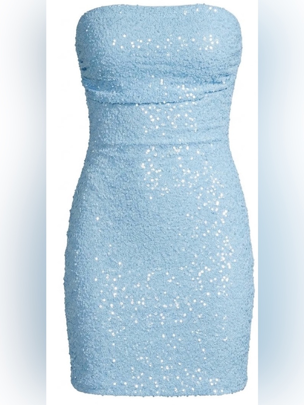 Windsor Sparkling Strapless Blue Dress